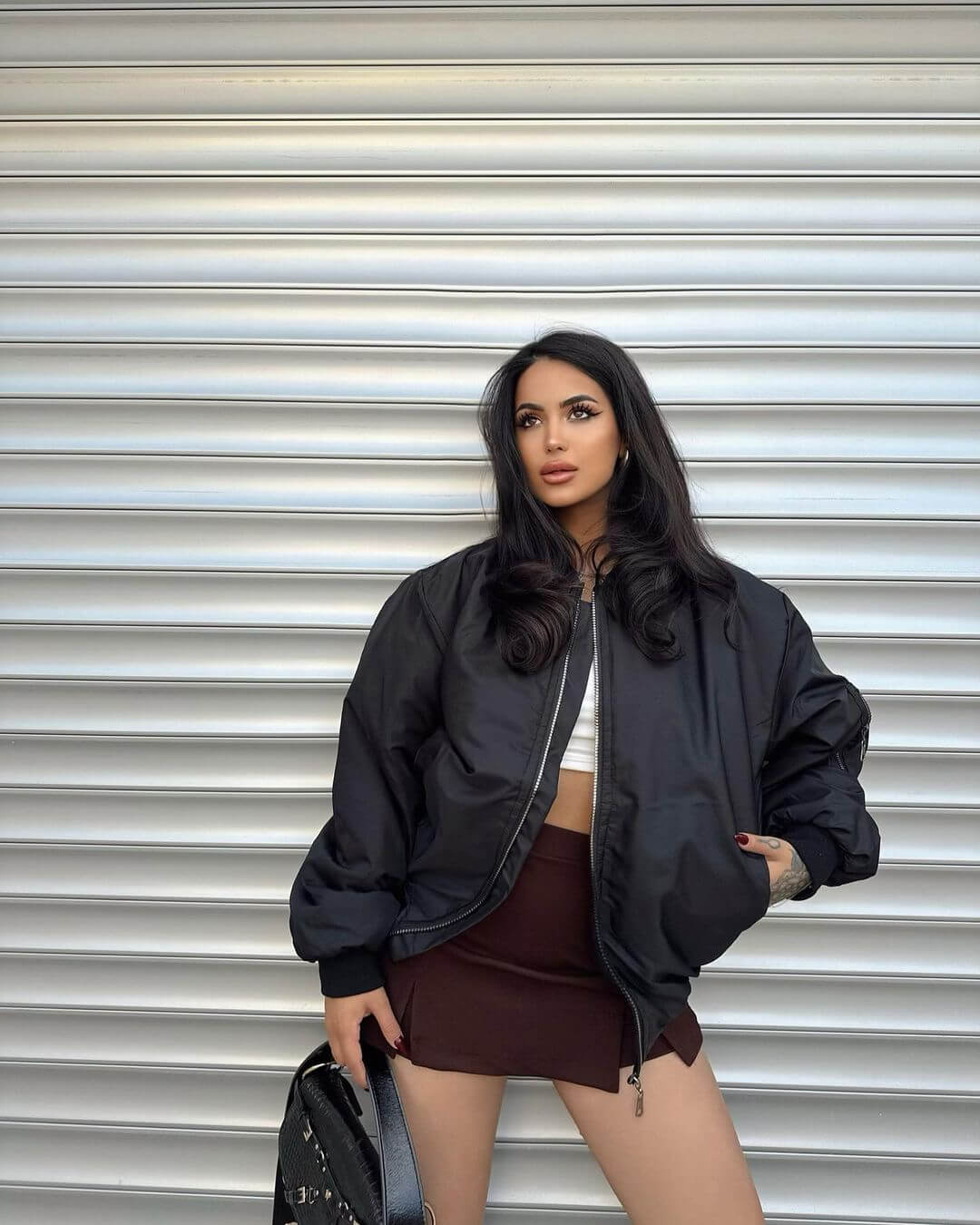 ميكسري قمصله يونيسكس نفخ - اسود bomber jacket