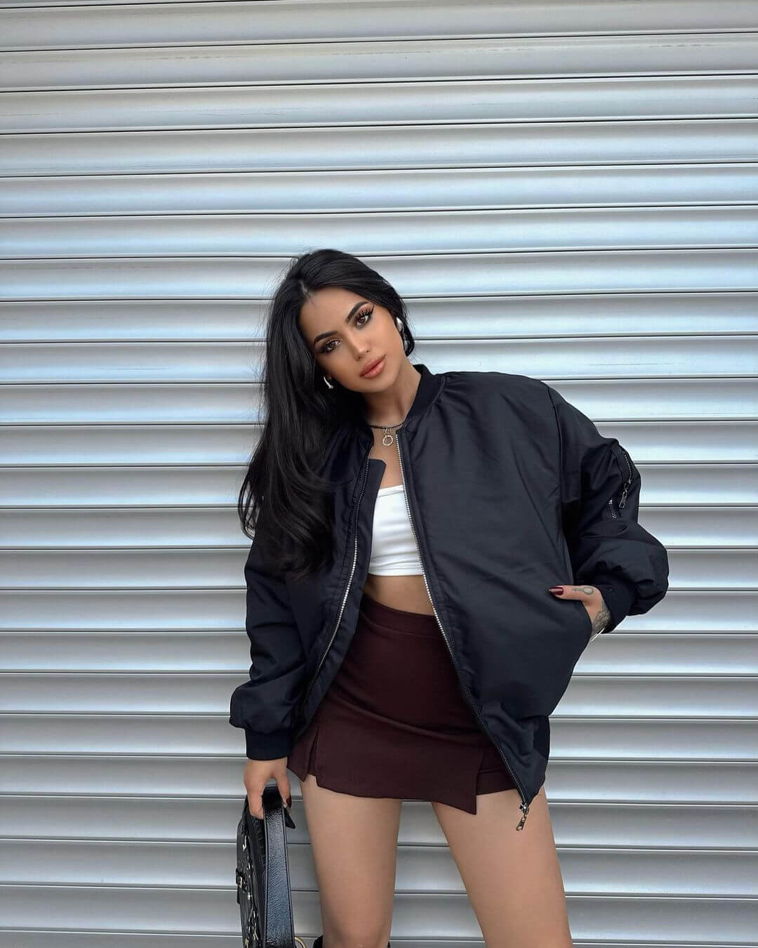 ميكسري قمصله يونيسكس نفخ - اسود bomber jacket