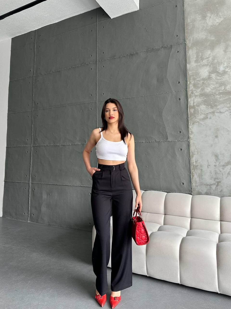 بنطرون قماش اسود موديل جديد E1