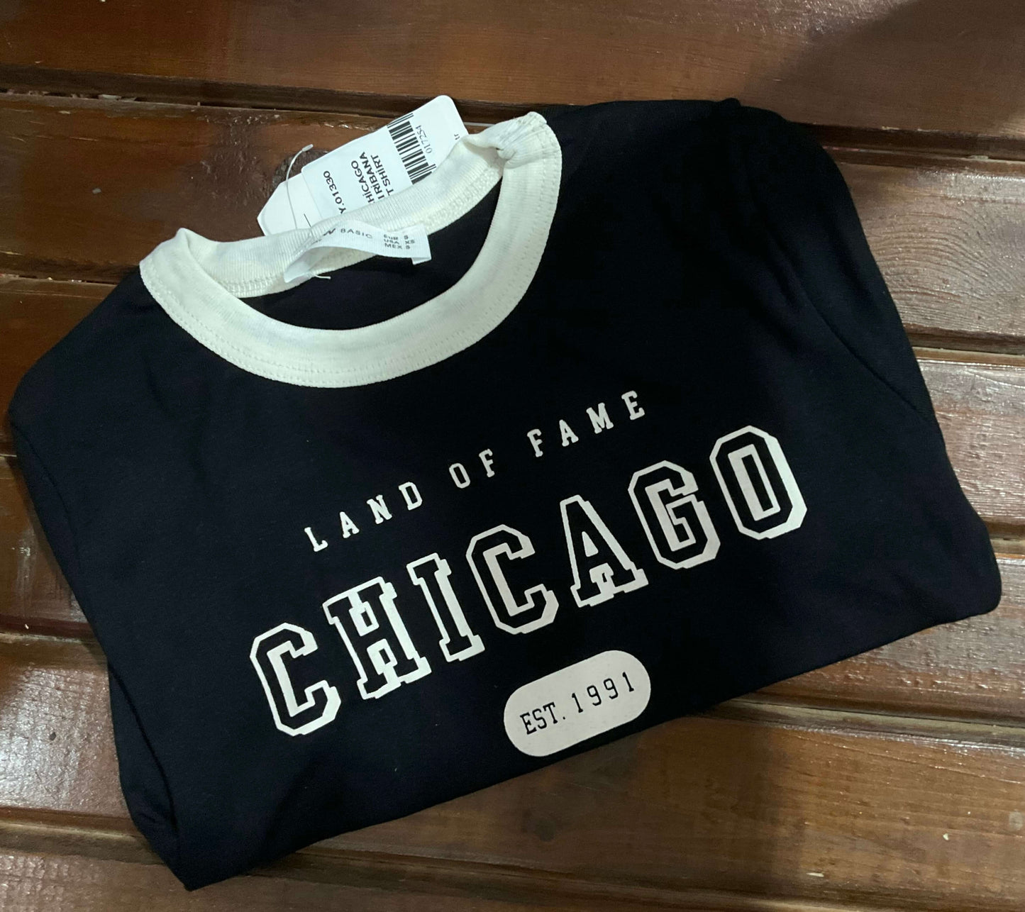 كروب توب شيكاغو اسود crop top