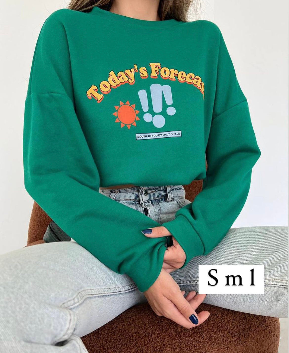 Sweater today’s forecast green -سويتر توديز فوركاست اخضر 1003