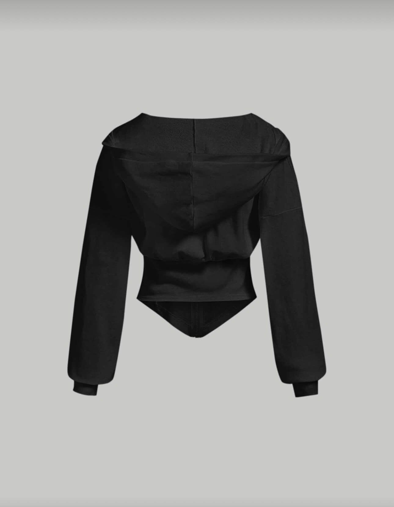 هودي اسود مخصر