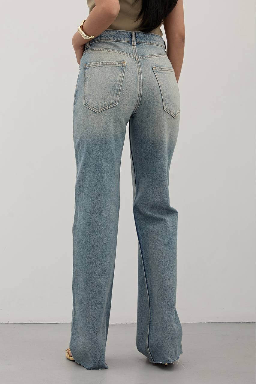 جينز عدل تدرج ازرق - 1912 straight jeans tint mide blue