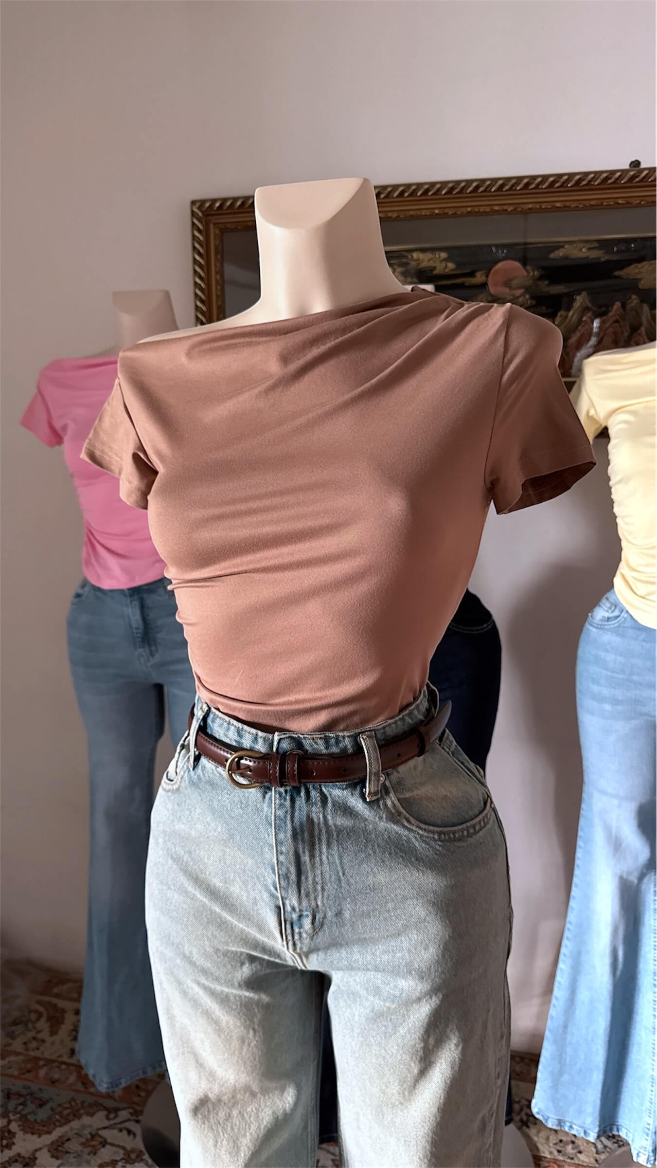 توب one shoulder - بيجي