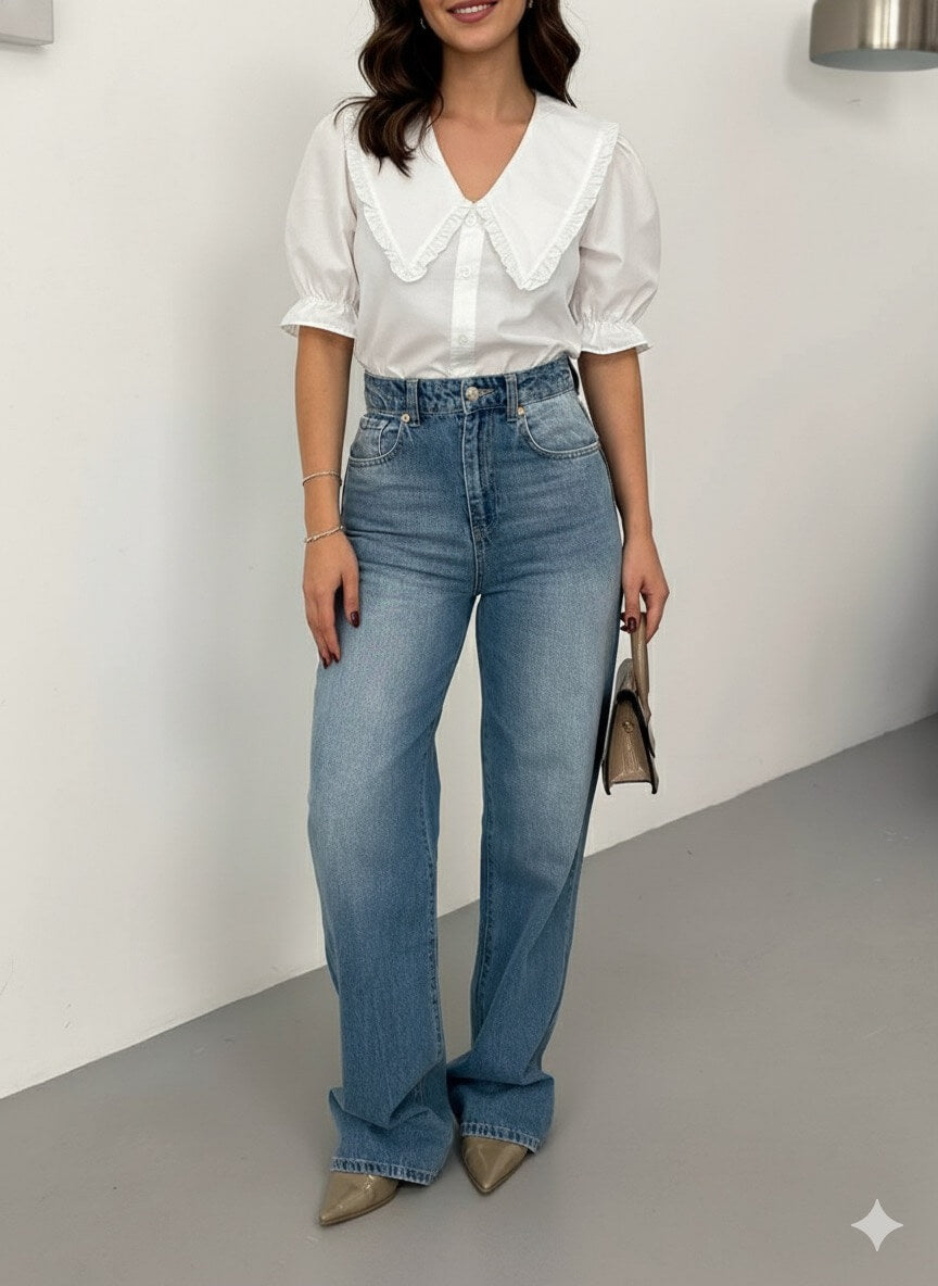 قميص ابيض ياخه