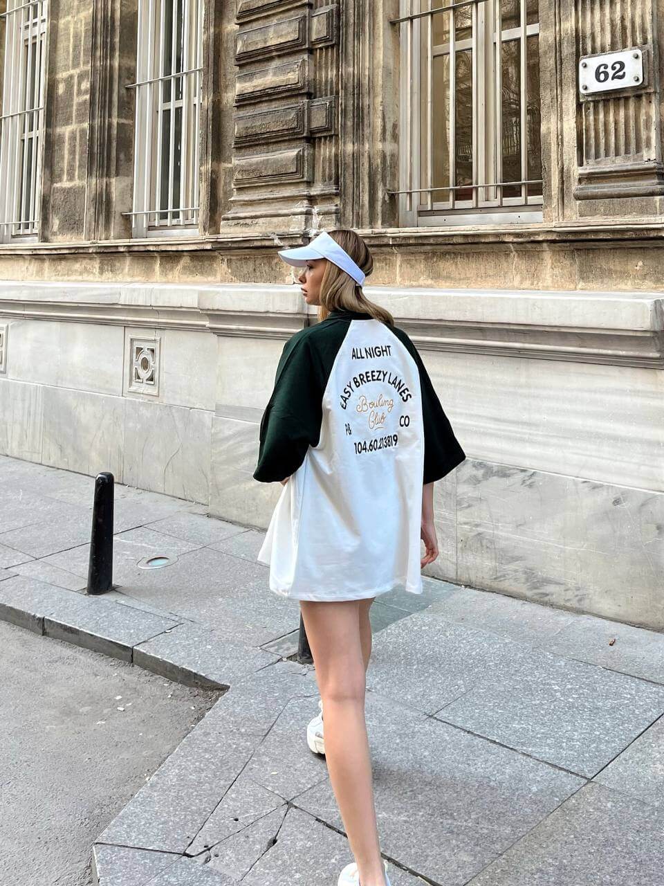 قميص يونيسكس بيكس peex all night - ابيض ردن اخضر 