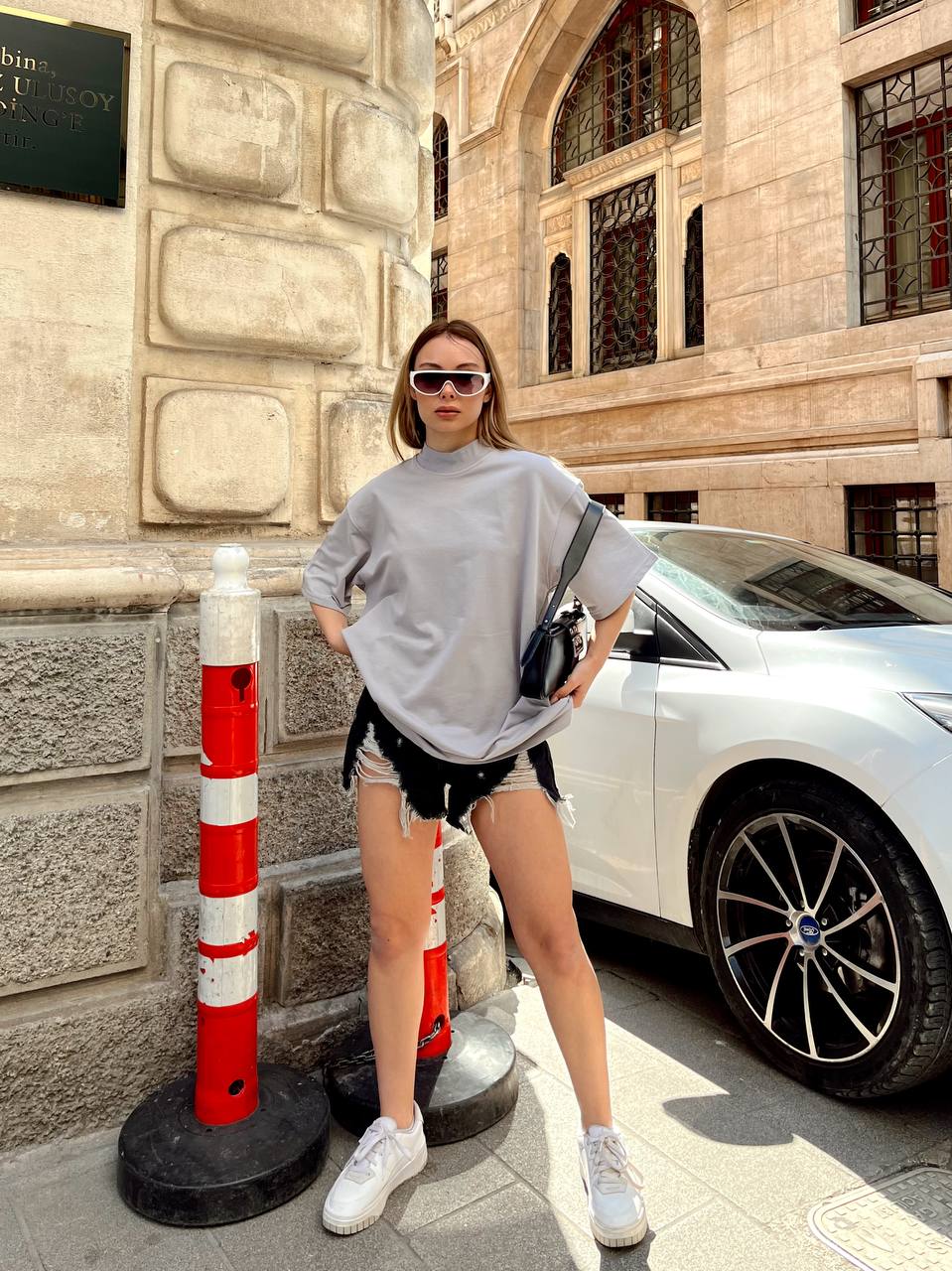 تي شيرت يونيسكس ساده -رصاصي