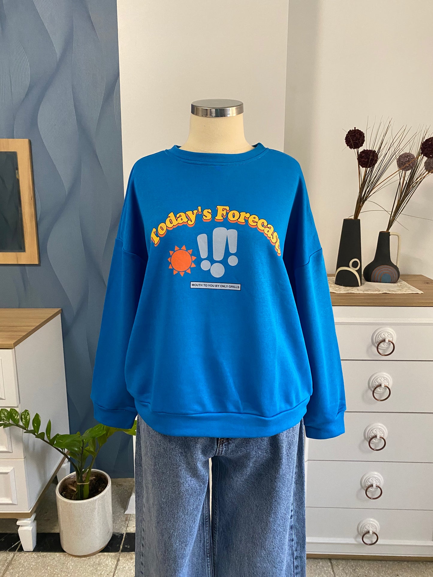 Sweater today’s forecast blue-سويتر توديز فوركاست ازرق 1003