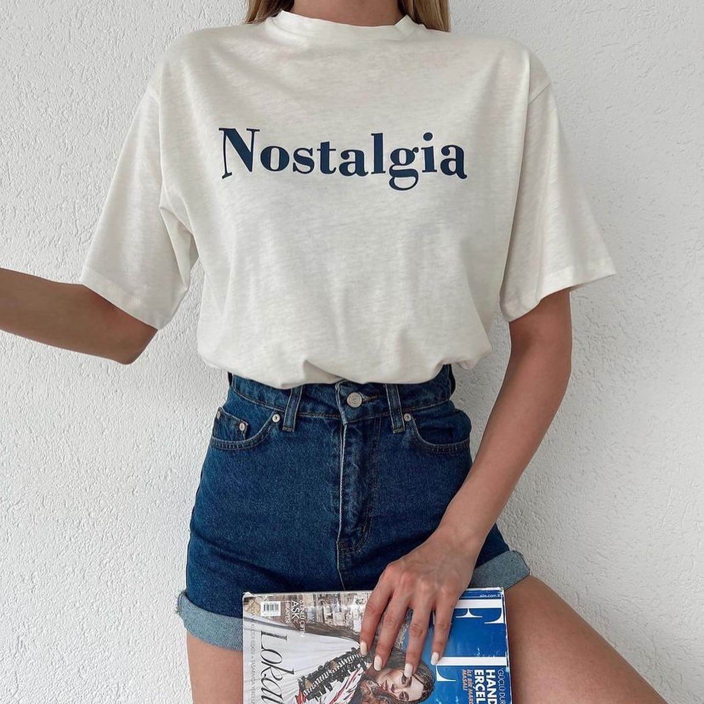 تي شيرت ابيض نستالجا -white nostalgia t shirt i4