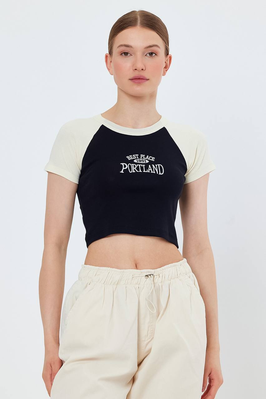توب بورتلاند Portland -اسود - D3