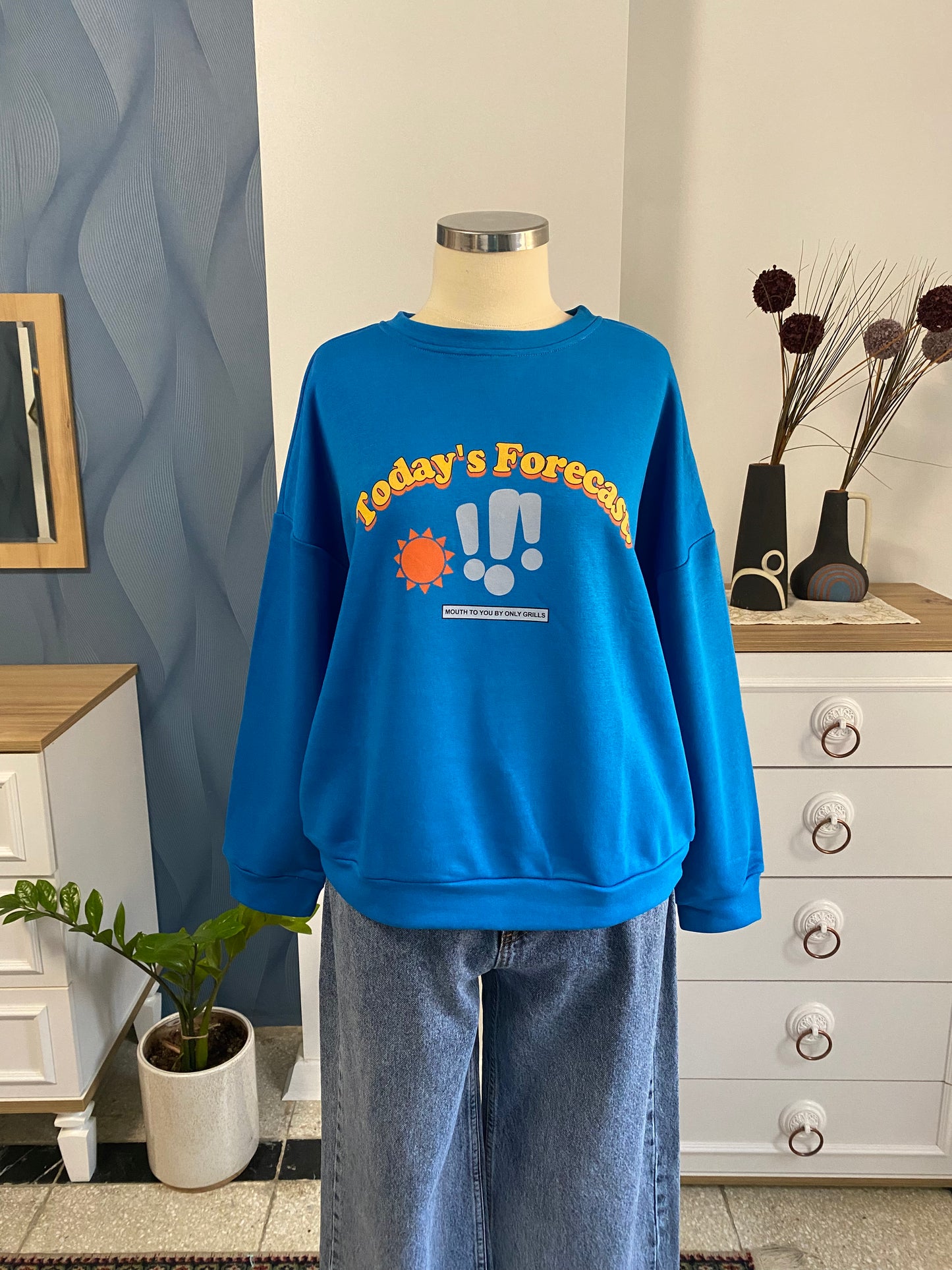 Sweater today’s forecast blue-سويتر توديز فوركاست ازرق 1003