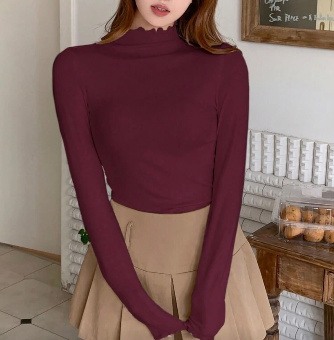 توب هاينك برغندي ماروني قطني