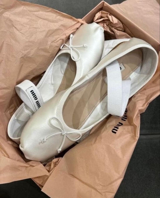 حذاء باليه ballerina shoes white ابيض