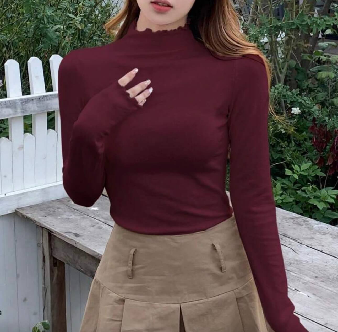 توب هاينك برغندي ماروني قطني