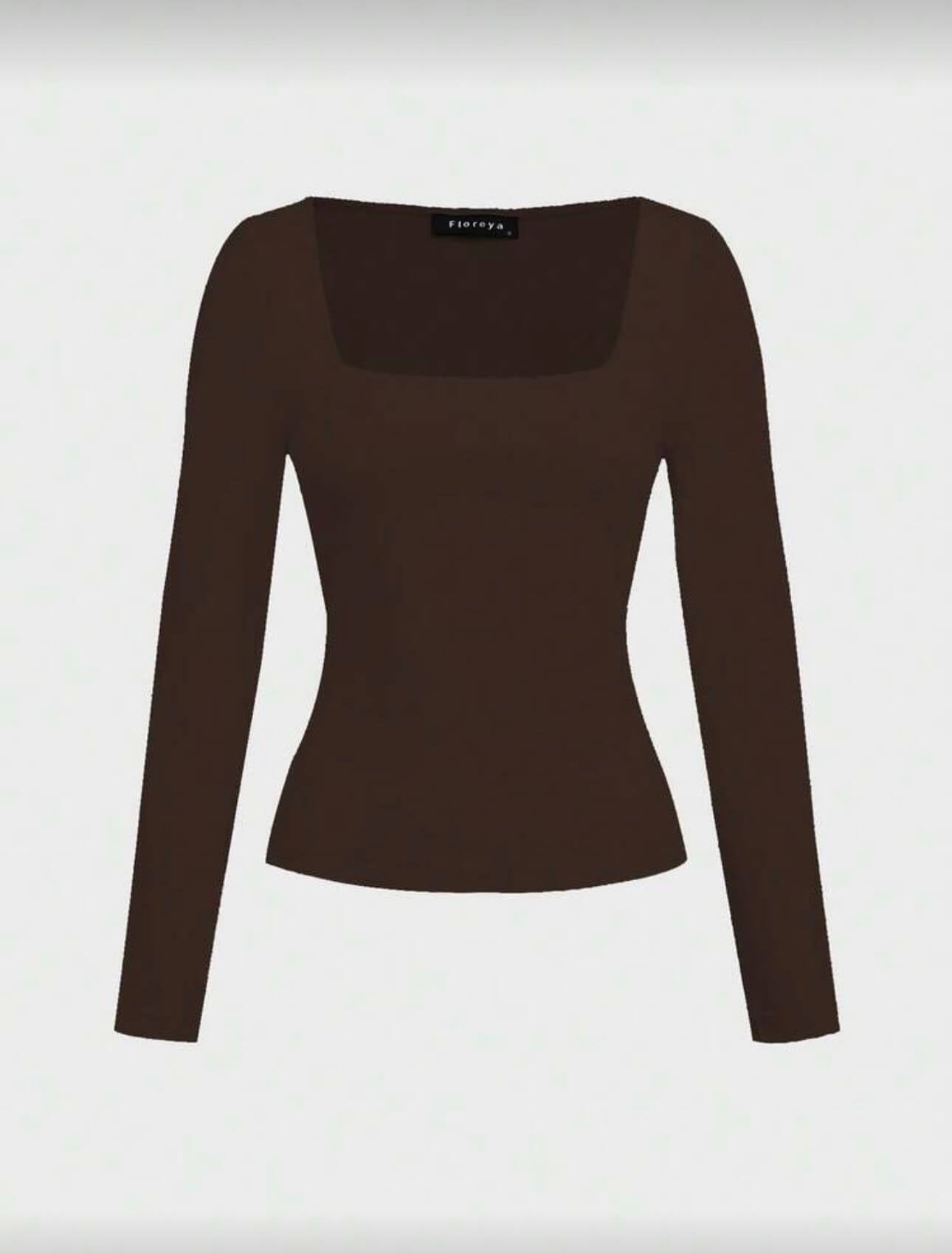 توب فتحه مربعه - لون بني