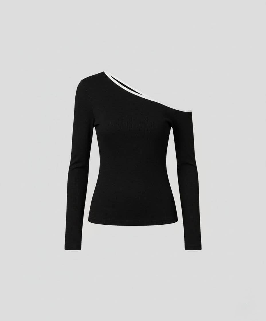 توب ون شولدر one shoulder - اسود