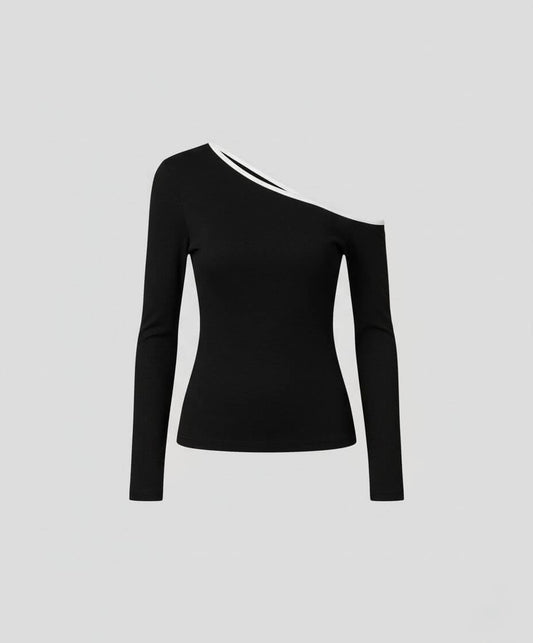 توب ون شولدر one shoulder - اسود