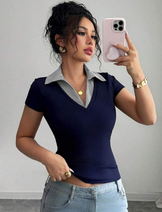 توب نيلي وبع ردن مع ياخه مقلمه