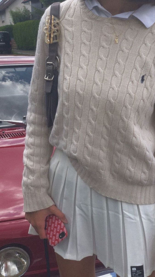 بلوز بولو بيجي polo sweater beige