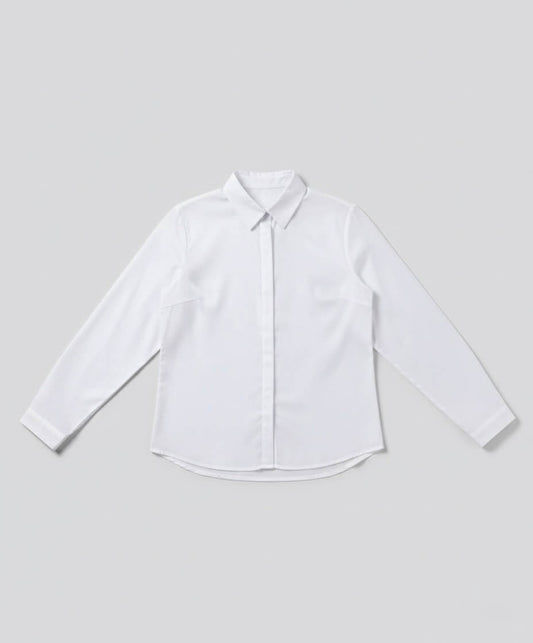 قميص ابيض ساده بدون جيب