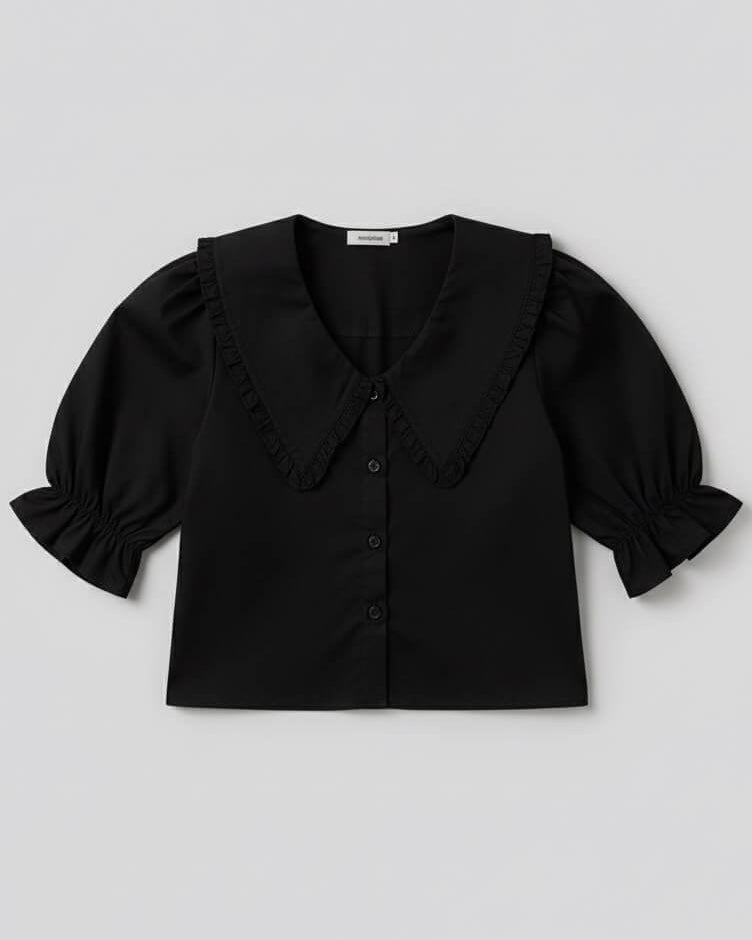 قميص اسود ياخه