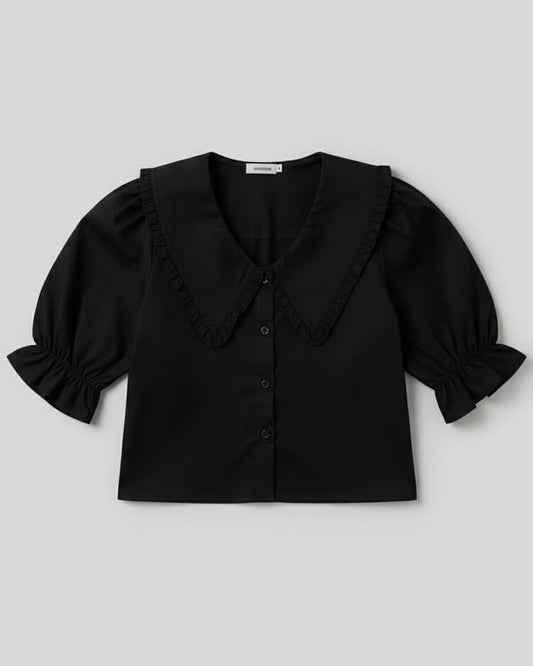 قميص اسود ياخه