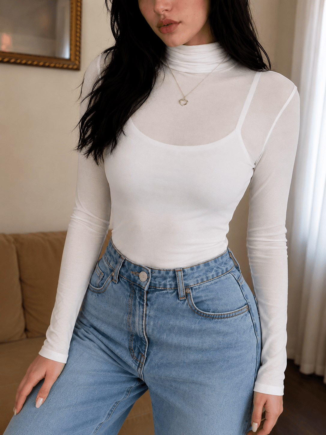 توب شفاف ابيض