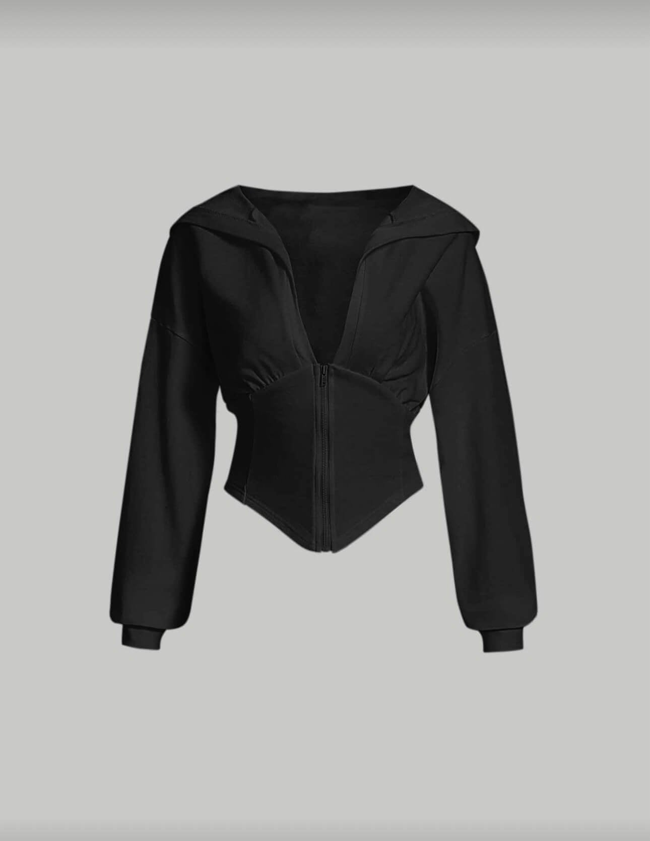 هودي اسود مخصر