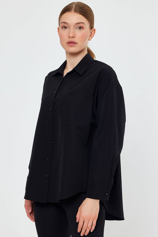 قميص اسود بيسك