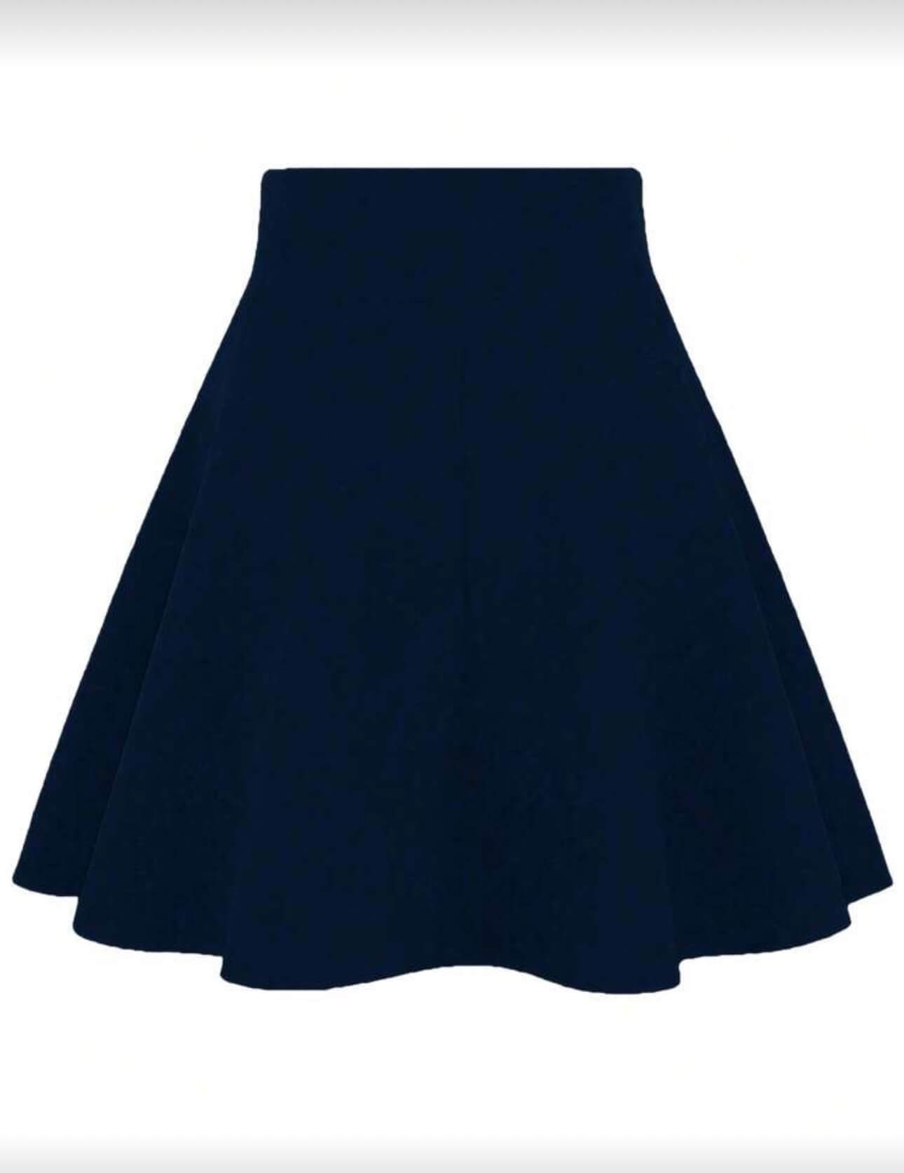 تنورة كلوش نيلي