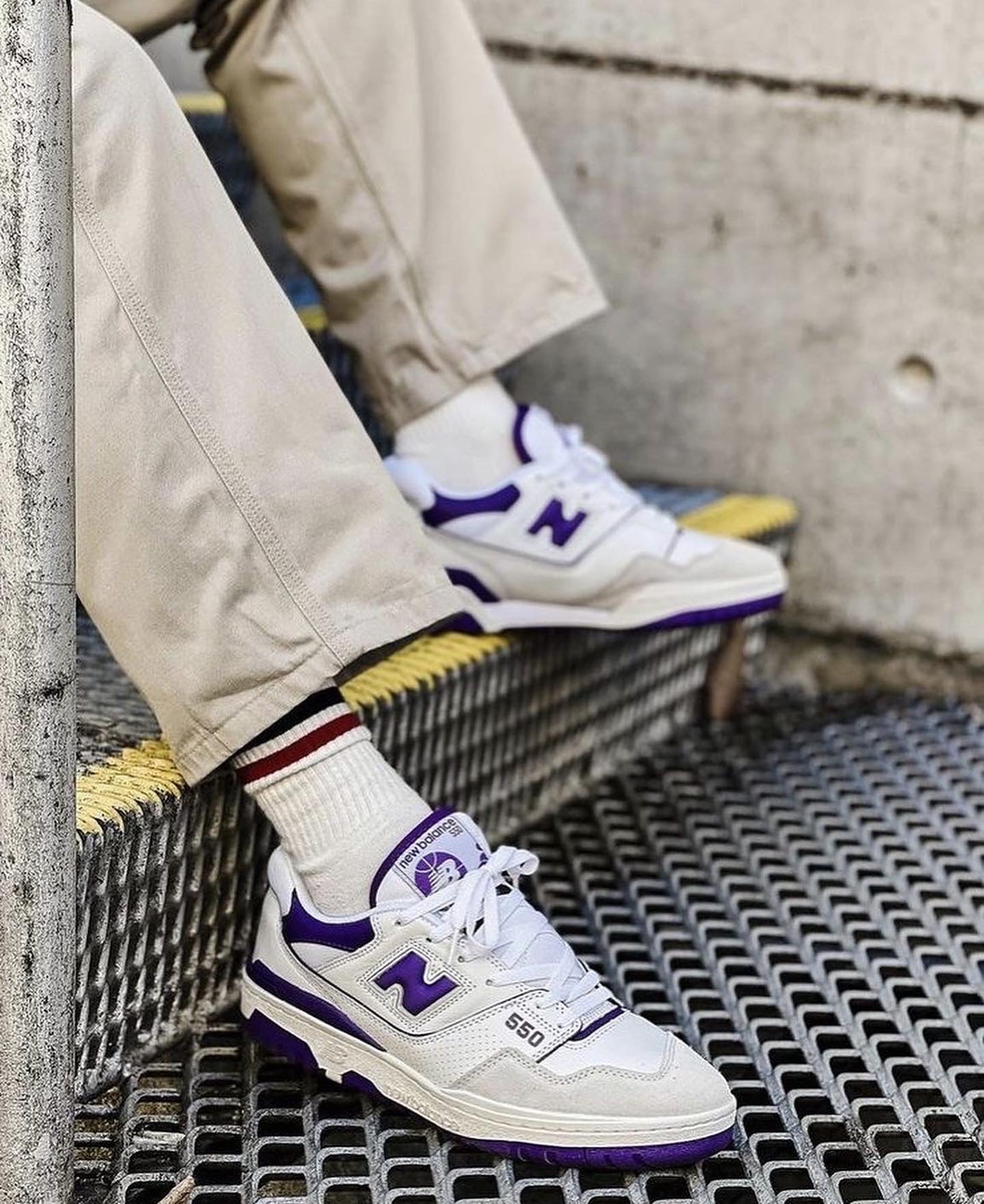 ⁨⁨⁨حذاء نيو بالانس بنفسجي 550 -new balance purple 550 shoes⁩⁩⁩